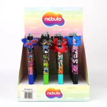   Zseléstoll radírozható, nyomógombos, mérges dino 24 db/display Nebulo