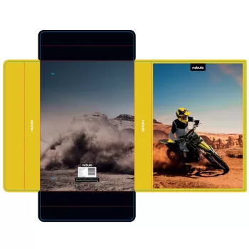 Füzetbox A4, hullámkarton, Motorcross, Nebulo