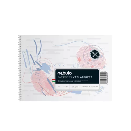Vázlatfüzet B4, spirálos, 120g, Nebulo