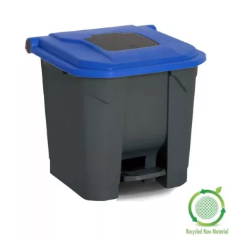   Szemetes kuka pedálos műanyag 30 literes antracit/kék P225
