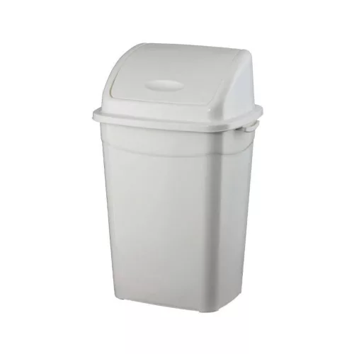 Szemetes kuka billenő fedéllel műanyag 9 literes fehér UP116