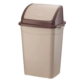   Szemetes kuka billenő fedéllel műanyag 50 literes barna UP122P