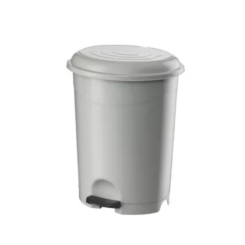 Szemetes kuka pedálos műanyag 12 literes fehér UP126B