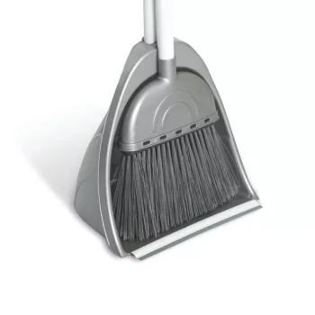 Szemetes lapát műanyag álló + partvis UP752 szürke