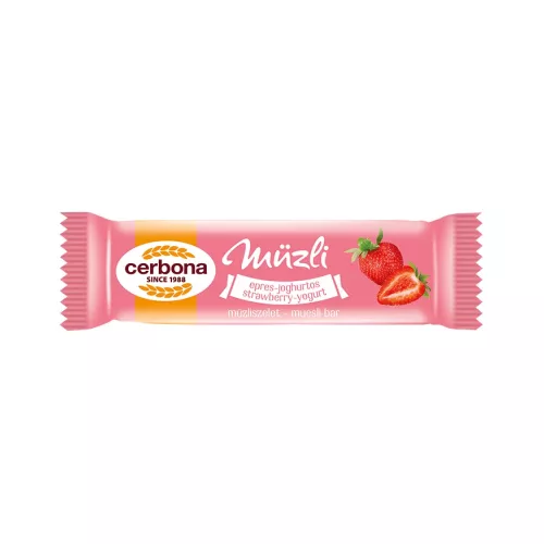 Müzliszelet 20 g, CERBONA, epres-joghurtos