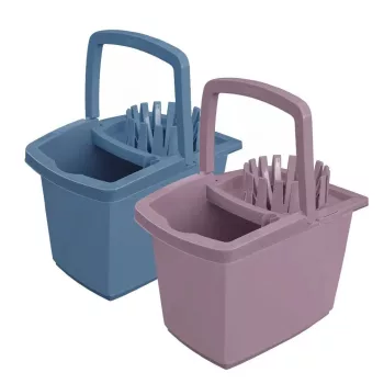 Vödör 15 liter szögletes kicsavaró kosárral_York_070040