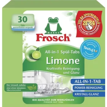 Mosogatógép tabletta 30 db/doboz Frosch zöldcitrom