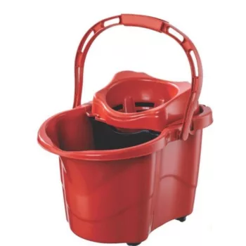   Felmosó vödör 20 literes műanyag kicsavaró kosárral piros UP610