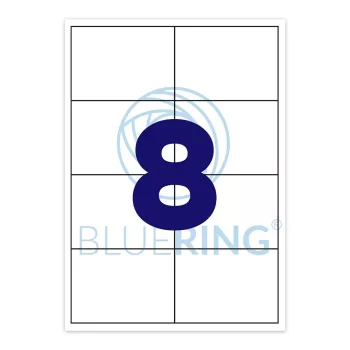 Etikett címke, 99,1x67,7mm, 100 lap, 8 címke/lap Bluering
