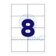 Etikett címke, 99,1x67,7mm, 100 lap, 8 címke/lap Bluering