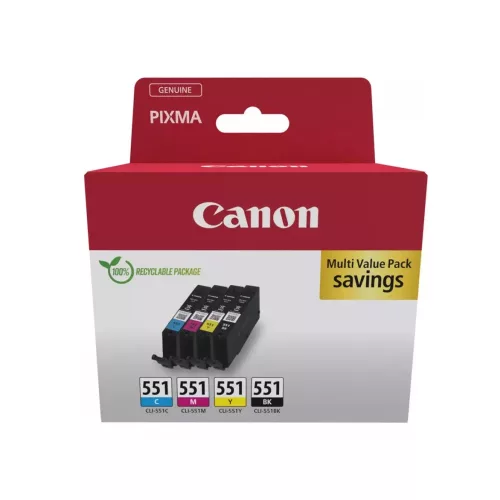 Canon CLI-551 C/M/Y/Bk (4x7 ml) Tintapatron Multipack