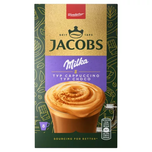 Kávé instant Capuccino Milka 8x15,8g Jacobs