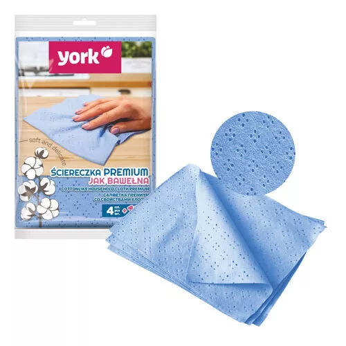 Törlőkendő pamut  4 db +1 db ajándék prémium York_020310