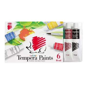 Tempera tégelyes 6x16ml, Süni Ico 6 klf. szín