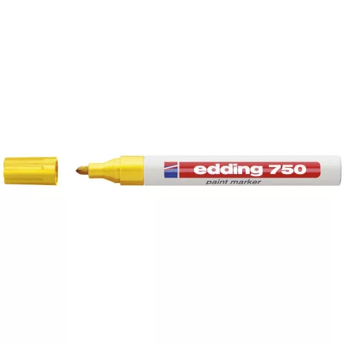 Lakkmarker 2-4mm, kerek Edding 750 sárga