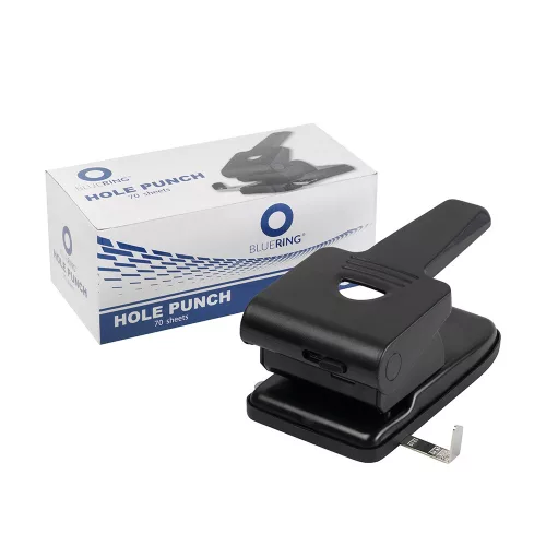 LYUKASZTÓ KÉTLYUKÚ 70LAP FEKETE BLUERING 