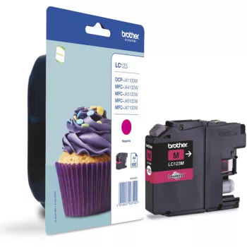 Brother LC123 tintapatron magenta EREDETI