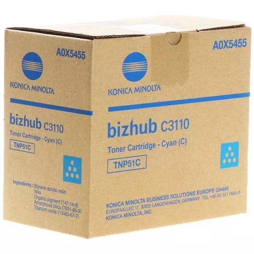 Konica-Minolta TNP51C Toner Cyan 5.000 oldalra