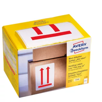   Etikett címke, piktogram álló helyzetet jelző nyílak 74 x100 mm, Avery 