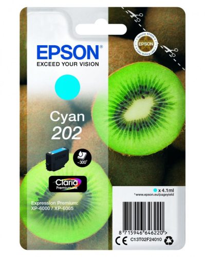 Epson T02F2 Tintapatron Cyan 4,1ml No.202
