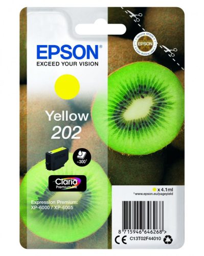 Epson T02F4 Tintapatron Yellow 4,1ml No.202