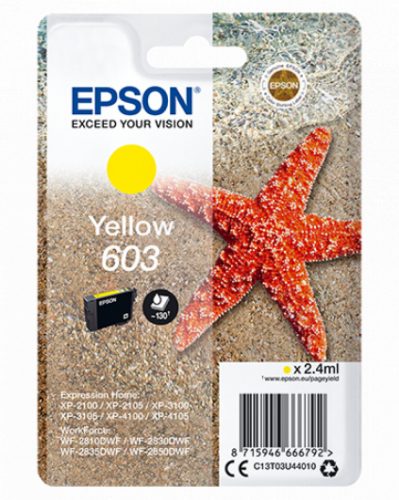 Epson T03U4 Tintapatron Yellow 2,4ml No.603