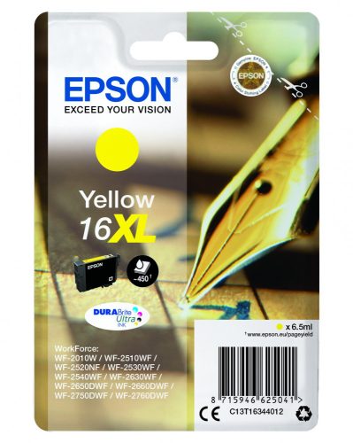 Epson T1634 Tintapatron Yellow 6,5ml No.16XL