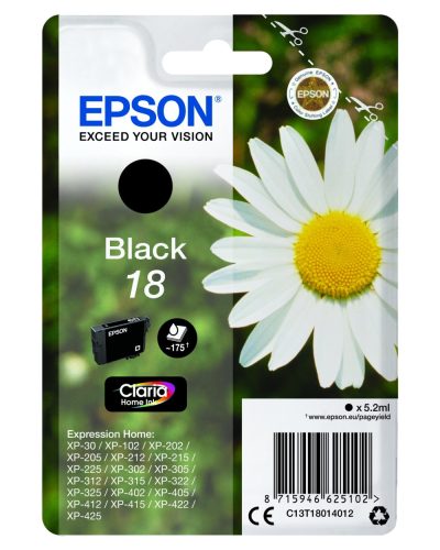 Epson T1801 Tintapatron Black 5,2ml No.18