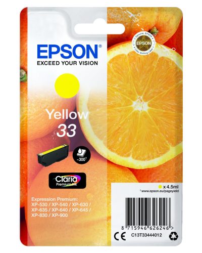 Epson T3344 Tintapatron Yellow 4,5ml No.33