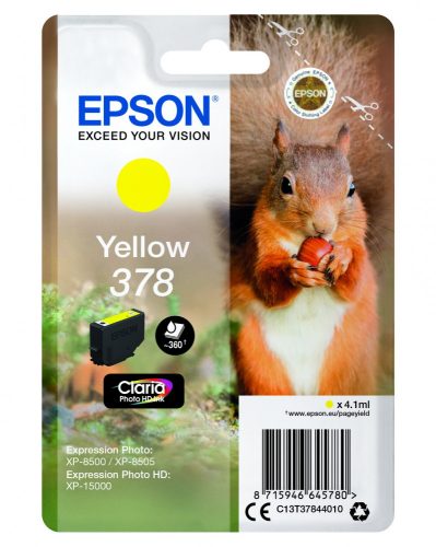 Epson T3784 Tintapatron Yellow 4,1ml No.378