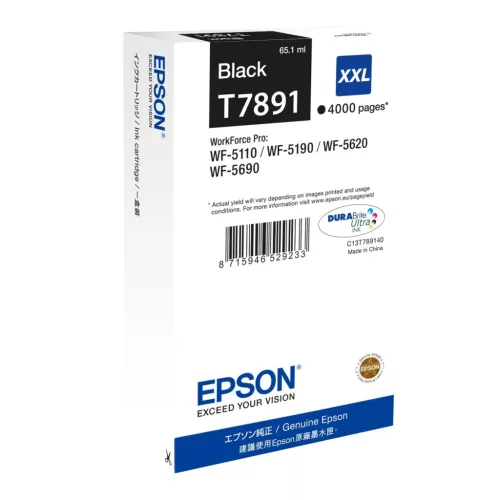 Epson T7891 Tintapatron Black 4.000 oldal kapacitás
