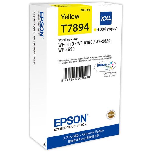 Epson T7894 Tintapatron Yellow 4.000 oldal kapacitás