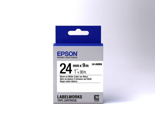 Epson LK-6WBN Black/White 24mm szalag (9m)