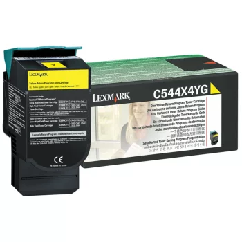   Lexmark C544/X544 Extra High Return Toner Yellow 4K (Eredeti) C544X1YG