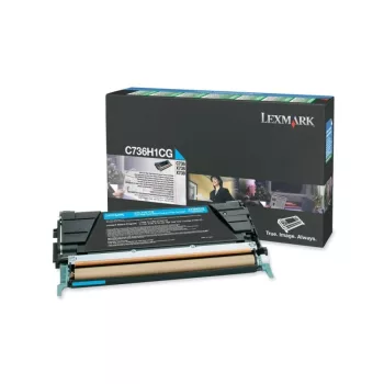   Lexmark C736/x736/738 High Return Toner Cyan 10K (Eredeti) C736H1CG