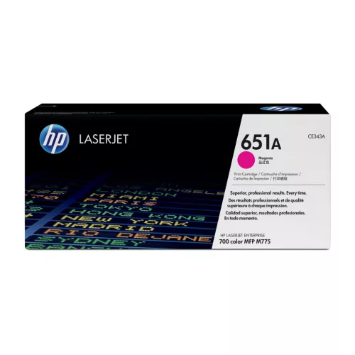 HP CE343A Toner Magenta 16.000 oldal kapacitás No.651A Sérült Dobozos