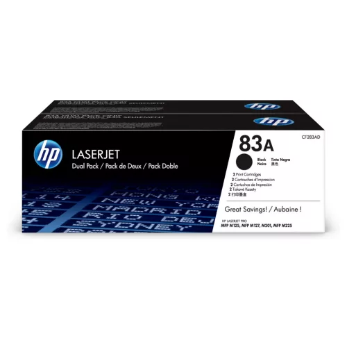 HP CF283AD Toner Black 2*1.500 oldal kapacitás No.83A