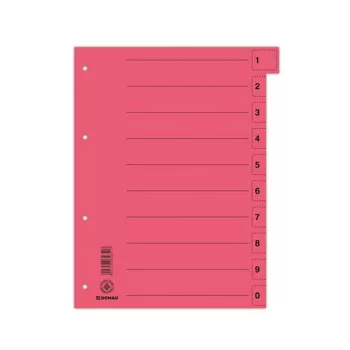 Regiszter, karton, A4, DONAU, rózsaszín