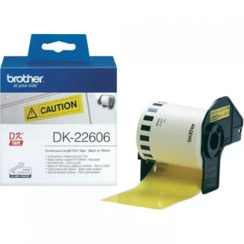   Brother DK-22606 62 mm x 15,24 m öntapadós sárga filmszalag tekercsben