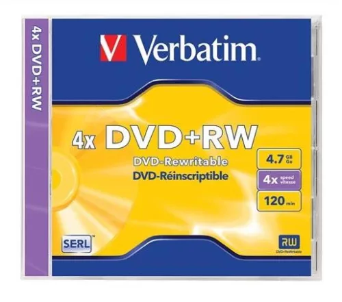 DVD-RW 4,7Gb. 4x normál tok Verbatim