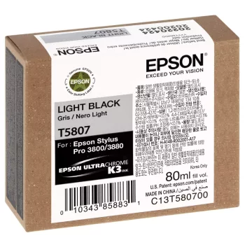 EPSON T5807 FU. TINTAPATRON LIGHT BLACK