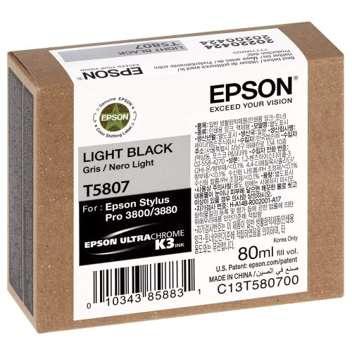 EPSON T5807 FU. TINTAPATRON LIGHT BLACK