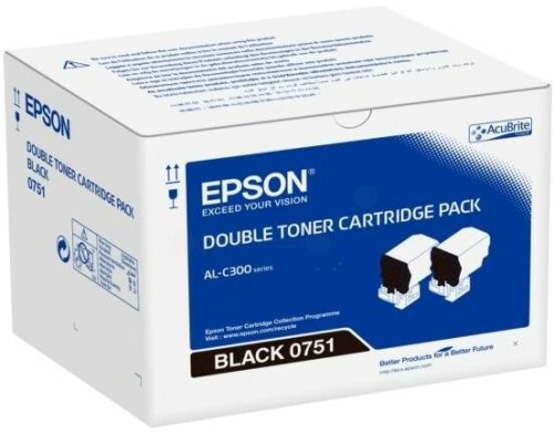 EPSON C300 TONER PACK 2XBLACK EREDETI (C13S050751)