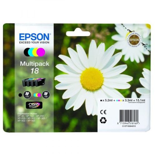 EPSON T1806 TINTAPATRON MULTIPACK BCMY EREDETI