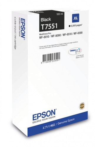 EPSON T7551 TINTAPATRON BLACK EREDETI