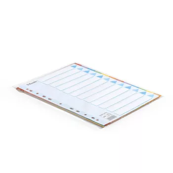 Elválasztólap színes karton 12 részes ESSELTE