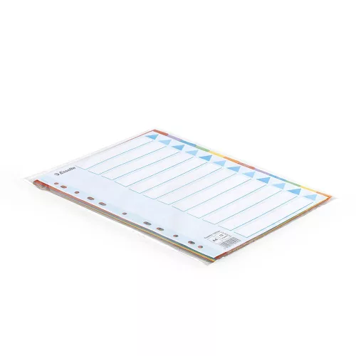 Elválasztólap színes karton 12 részes ESSELTE