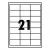 ETIKETT 63,5X38,1MM 100LAP 21CÍMKE/LAP