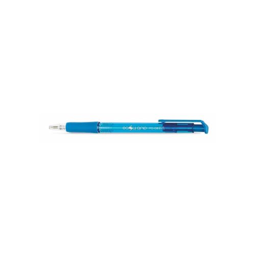 Golyóstoll, 0,4 mm, nyomógombos, FLEXOFFICE "EasyGrip", kék