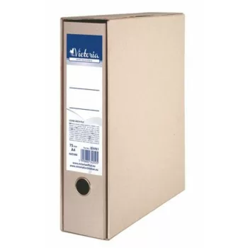   Tokos iratrendező, 75 mm, A4, karton, VICTORIA "Natúr"